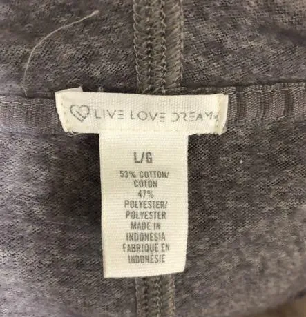 NWOT  Gray Sleeveless Hooded Cardigan L - Image 7