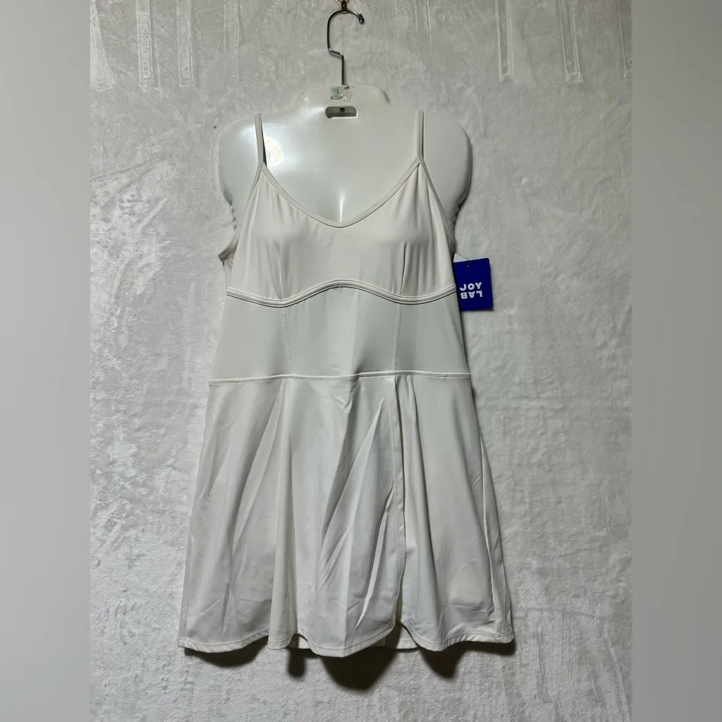 JoyLab White Corset Detail thin strap activewear dress size Large New with tags - Image 3
