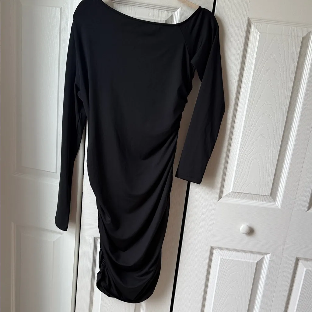 Halara Elegant Black Long Sleeve Dress L NWT - Image 7