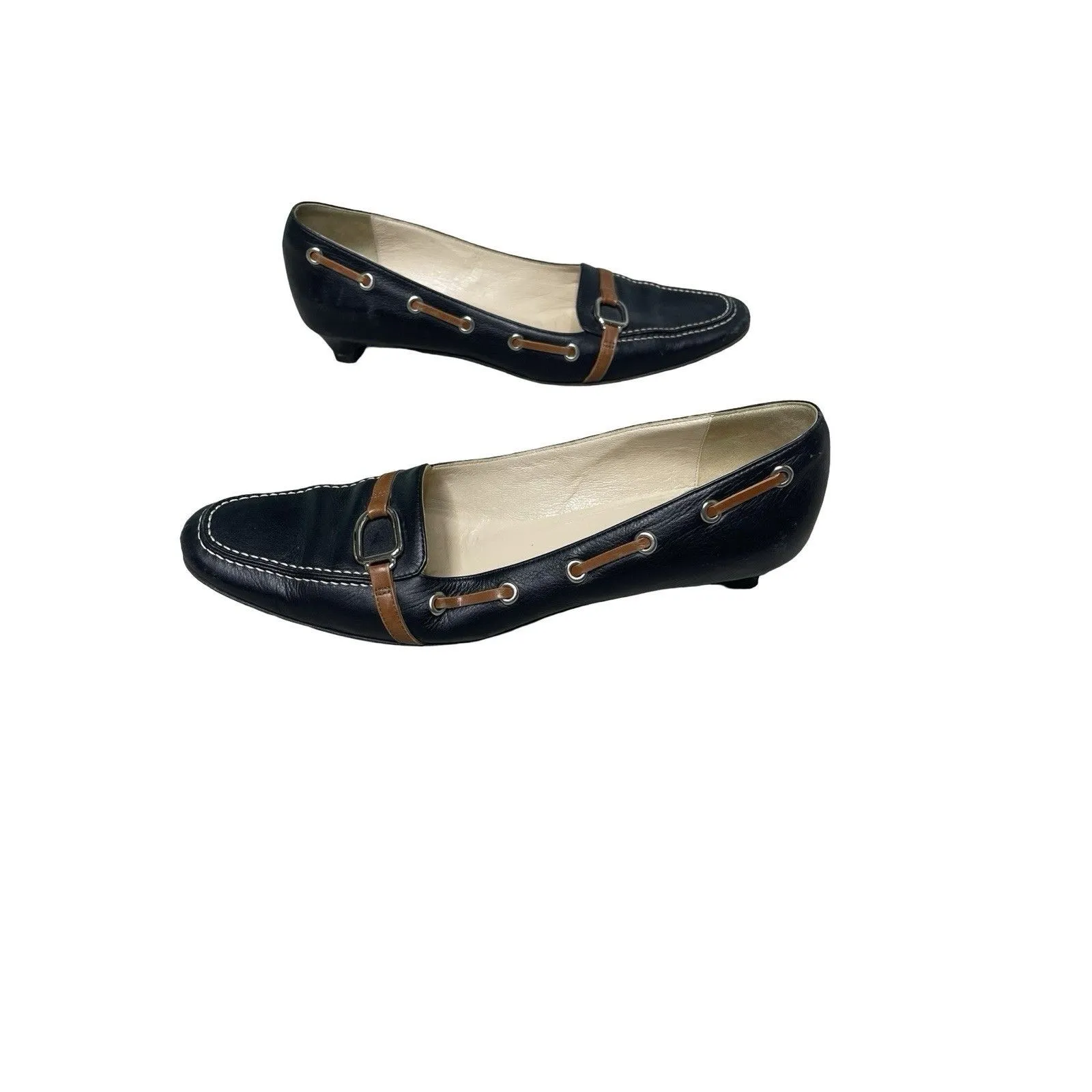 Cole Hann Women Shoes Kitten Heel Fall Autumn Buckle size 7.5 Black - Image 4