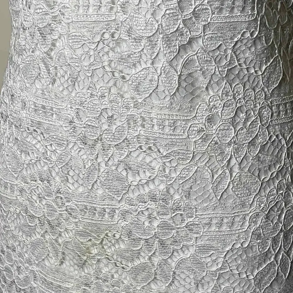 Lac Bleu White Lace Dress Women’s Small - Image 7