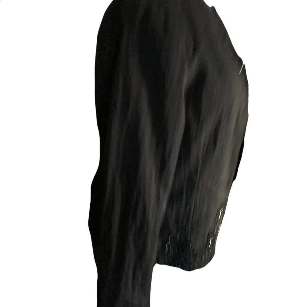 COLDWATER CREEK, Women’s Black Sequined, Button Down Blazer , Size 14 - Image 2