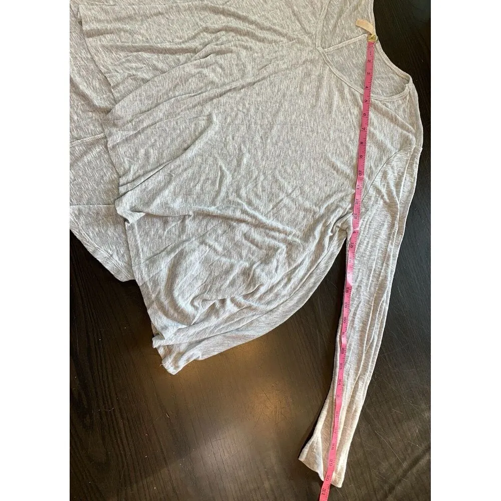 Oversized Boho Minimalist Athleisure Elevated Casual Basic Gray Top Womens Small - Image 9