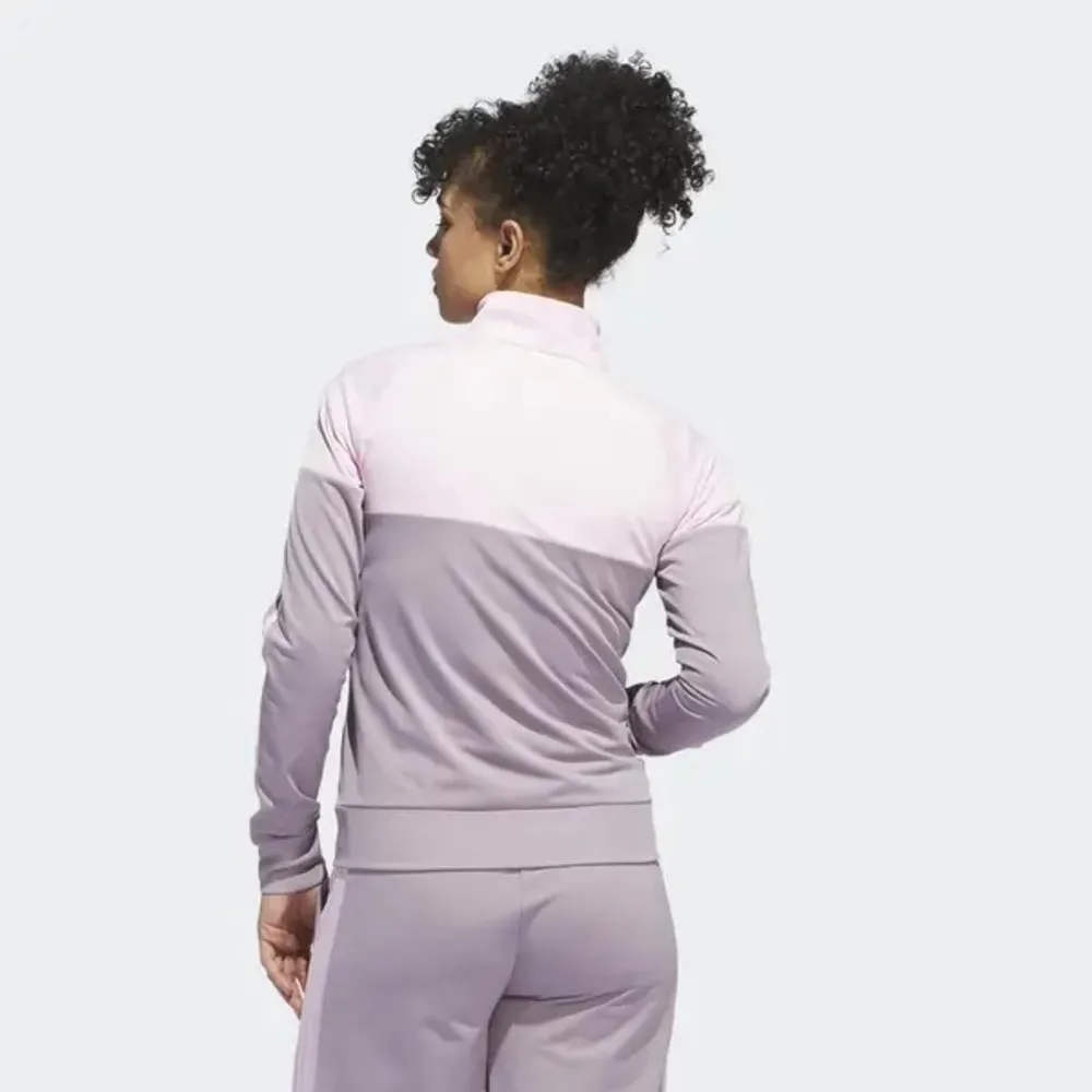 Adidas | Essentials Colorblock Tricot Full Zip Track Jacket Purple/Pink Sz Small - Image 2