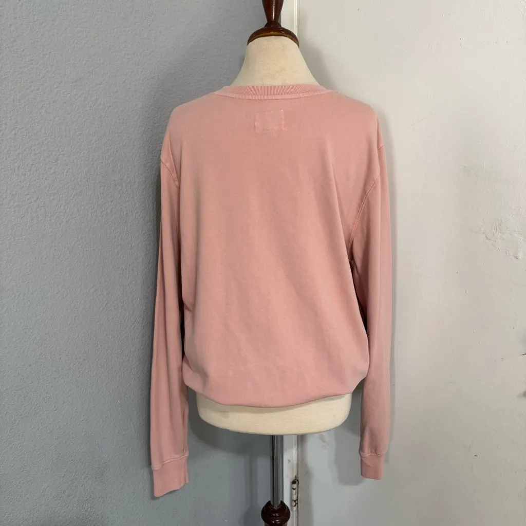 Goodfellow & Co Women Soft Pink Top Relaxed Round Neck Sweater Size L - Image 6
