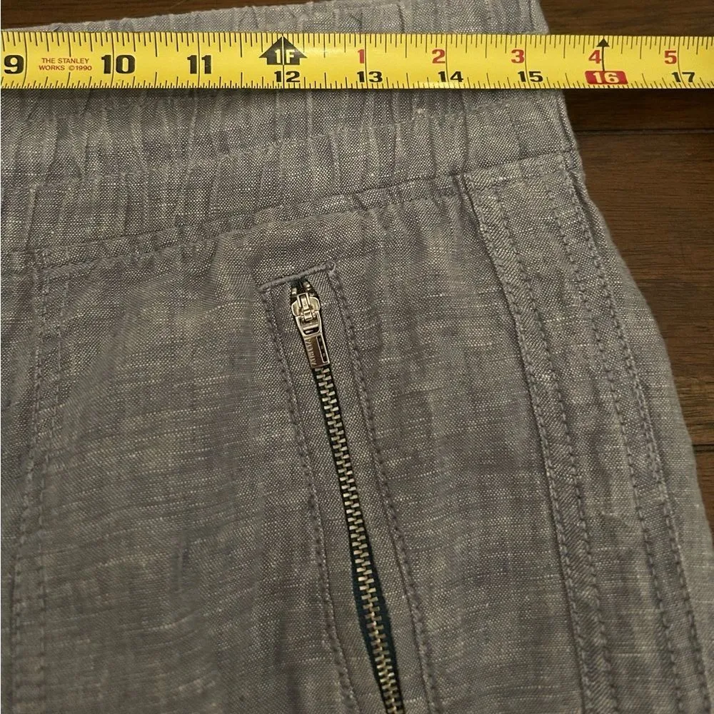 Athleta Blue Chambray Cabo Linen Jogger Pants Size 4 Style#: 530642 - Image 7