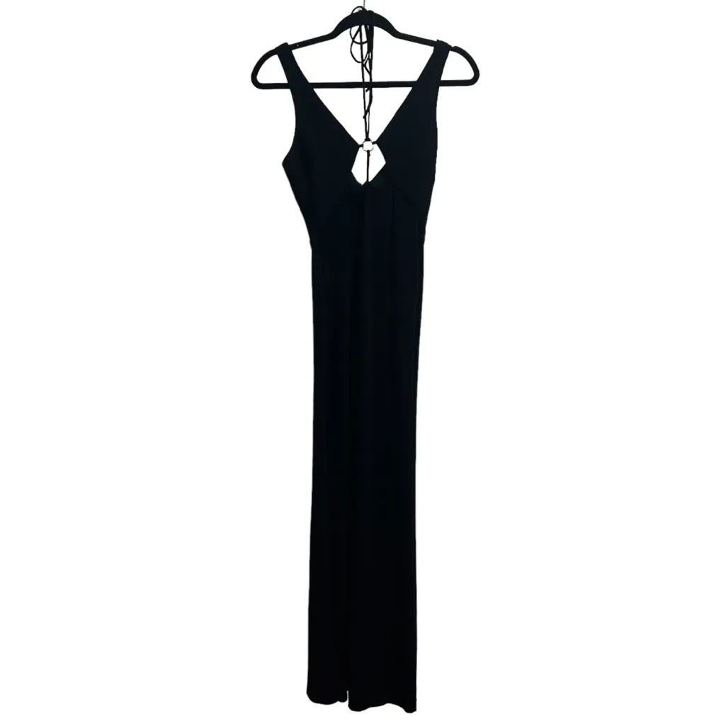 NEW NWT Bec + Bridge Adele Ring Embellished Cutout Maxi Dress Black - Image 4