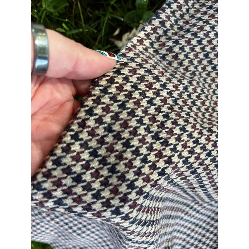 Vintage Orvis Houndstooth Wide Leg Trouser Pants Slacks 30” Waist - Image 4