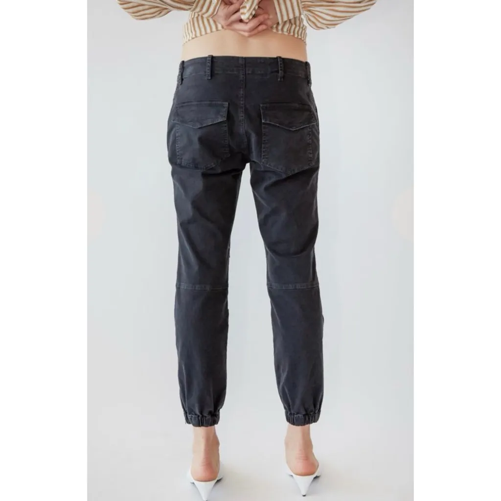 Nili Lotan New York 80 111/88 NL military Cropped Pants Jogger in carbon Y2K Gray Size 4 - Image 3