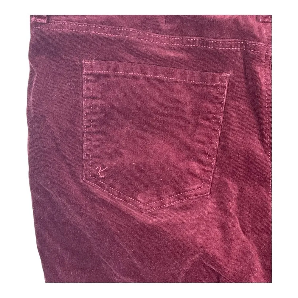 KUT FROM THE KLOTH Diana Fab Ab Skinny Corduroy Burgundy Jeans Women‎ Size 18P - Image 6