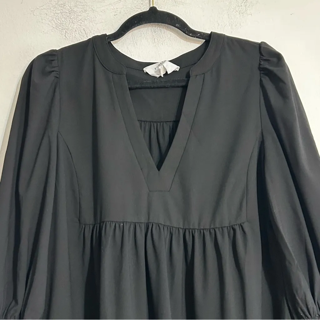 Tuckernuck Pomander Place Black Crepe Kenzo Dress Size Small - Image 5