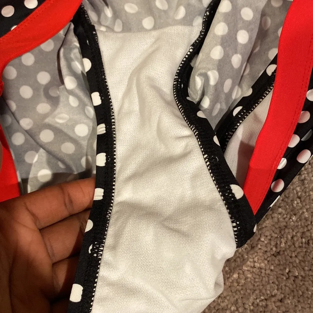 NWT/NWOT Kenneth Cole Reaction Polka Dot Tankini Swim Set SIZE L - Image 9