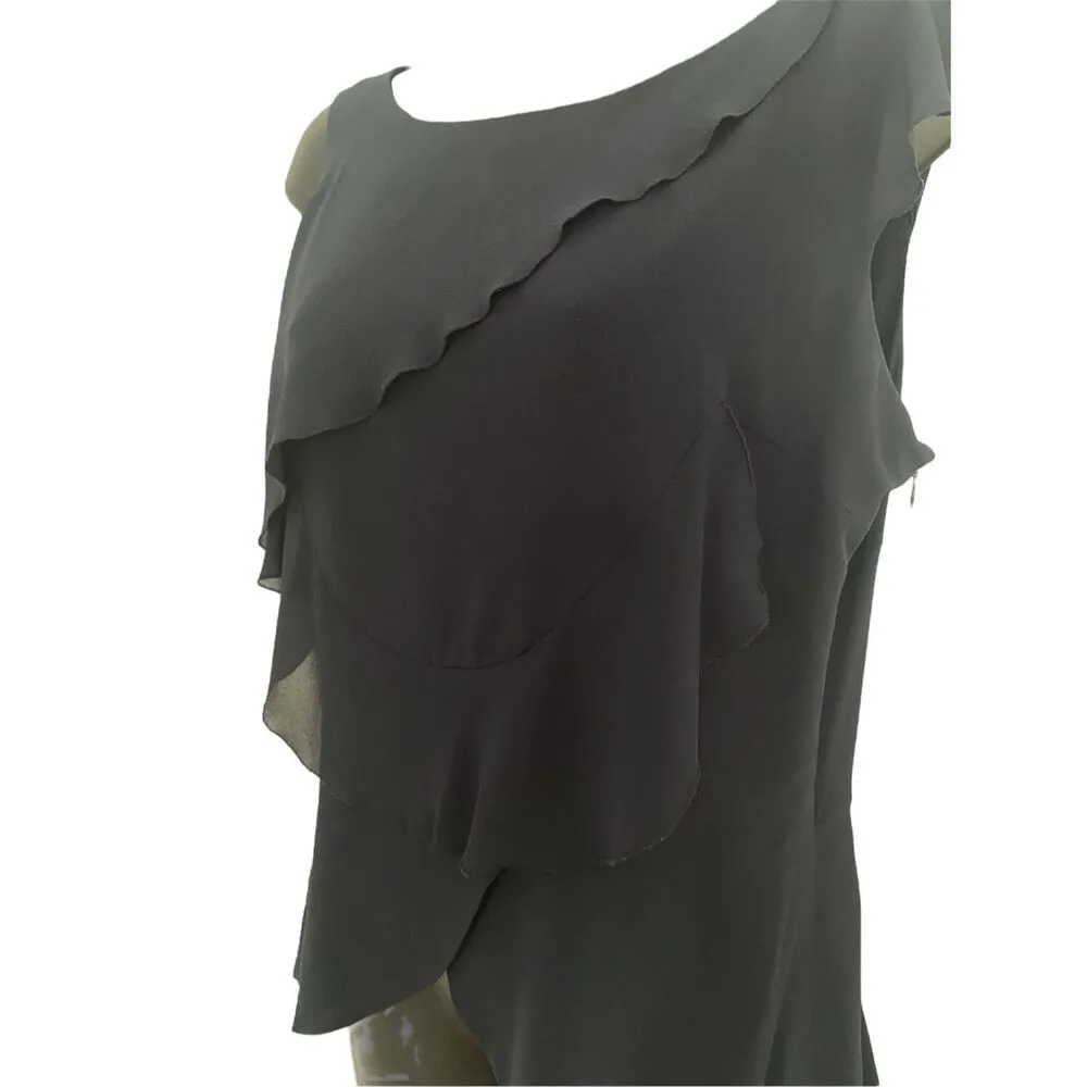 Oscar De La Renta Sleeveless Layered Top Sz 8 - Image 10