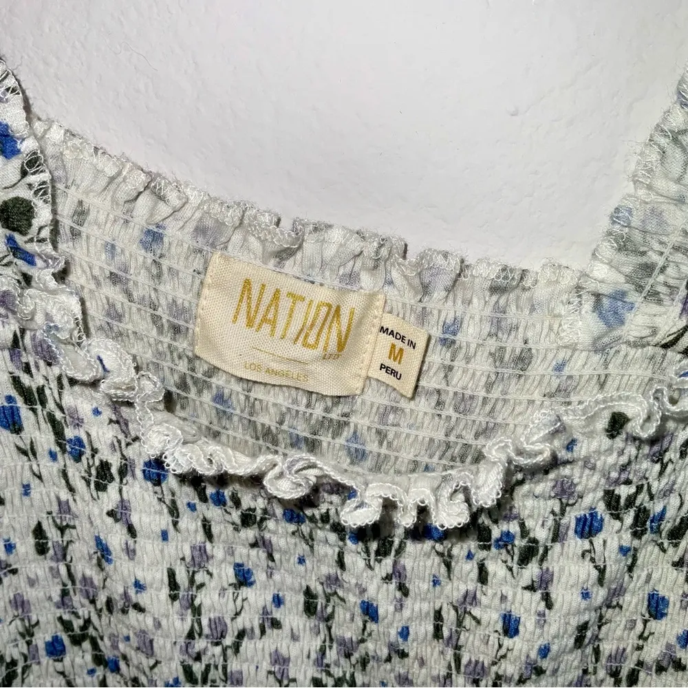 Nation LTD Shoshanah Smocked Sleeveless Tiered Midi Sundress in Cottage - Image 8