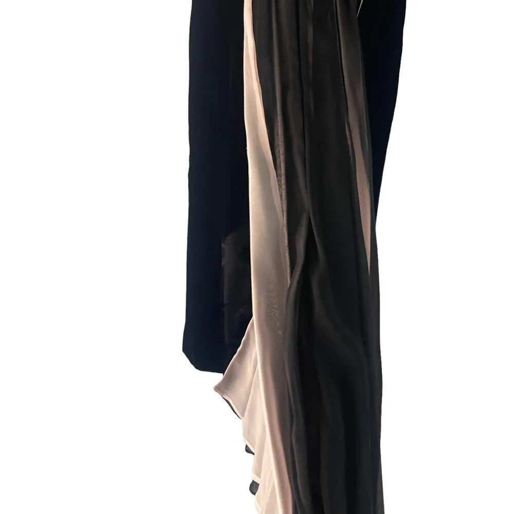 Andree Gay Vintage 90s XS Velvet Fairy Grunge Black Pink Whimsygoth Witchy Dress - Image 7