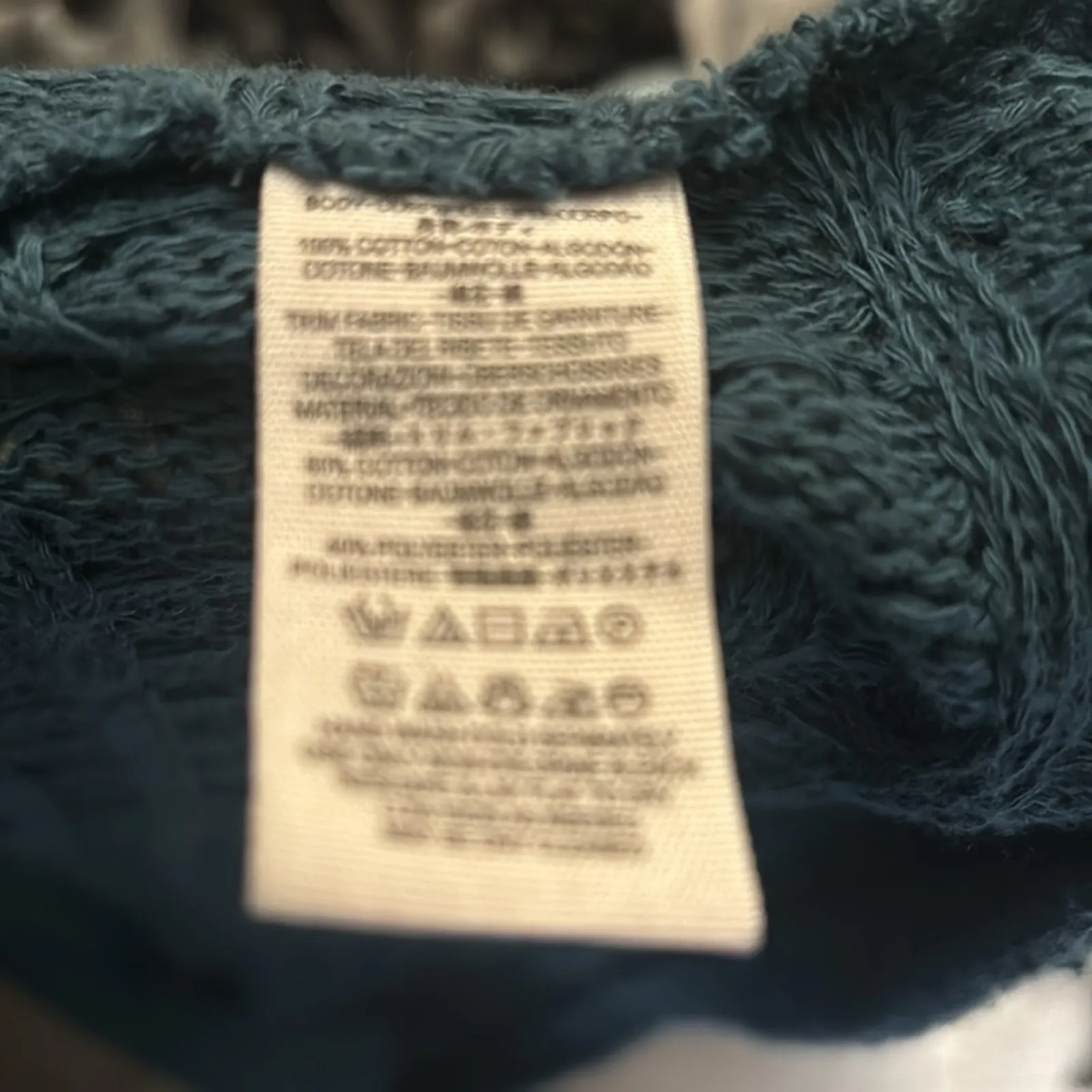 Free People We The Free Thein Hacci Oversize Green Sweater M Boho Cozy Festival - Image 11