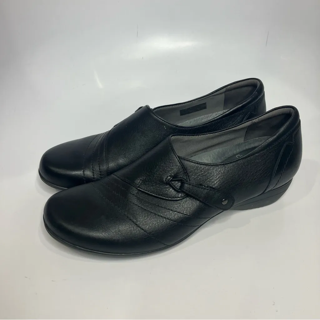 Dansko Franny black leather‎ slip on shoes loafers women’s size 40 professional - Image 5