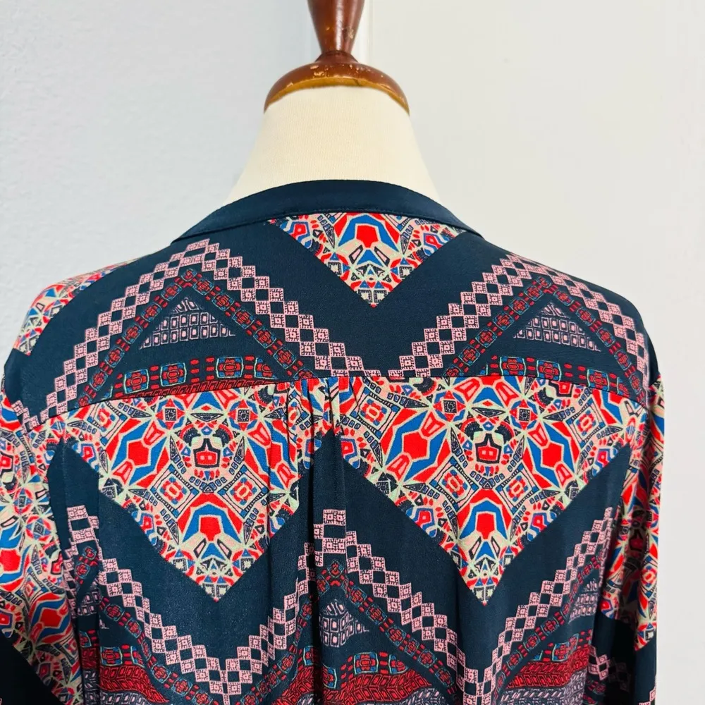 Sami & Jo Women Geometric Bohemian Patterned Tunic Dress‎ size L - Image 7