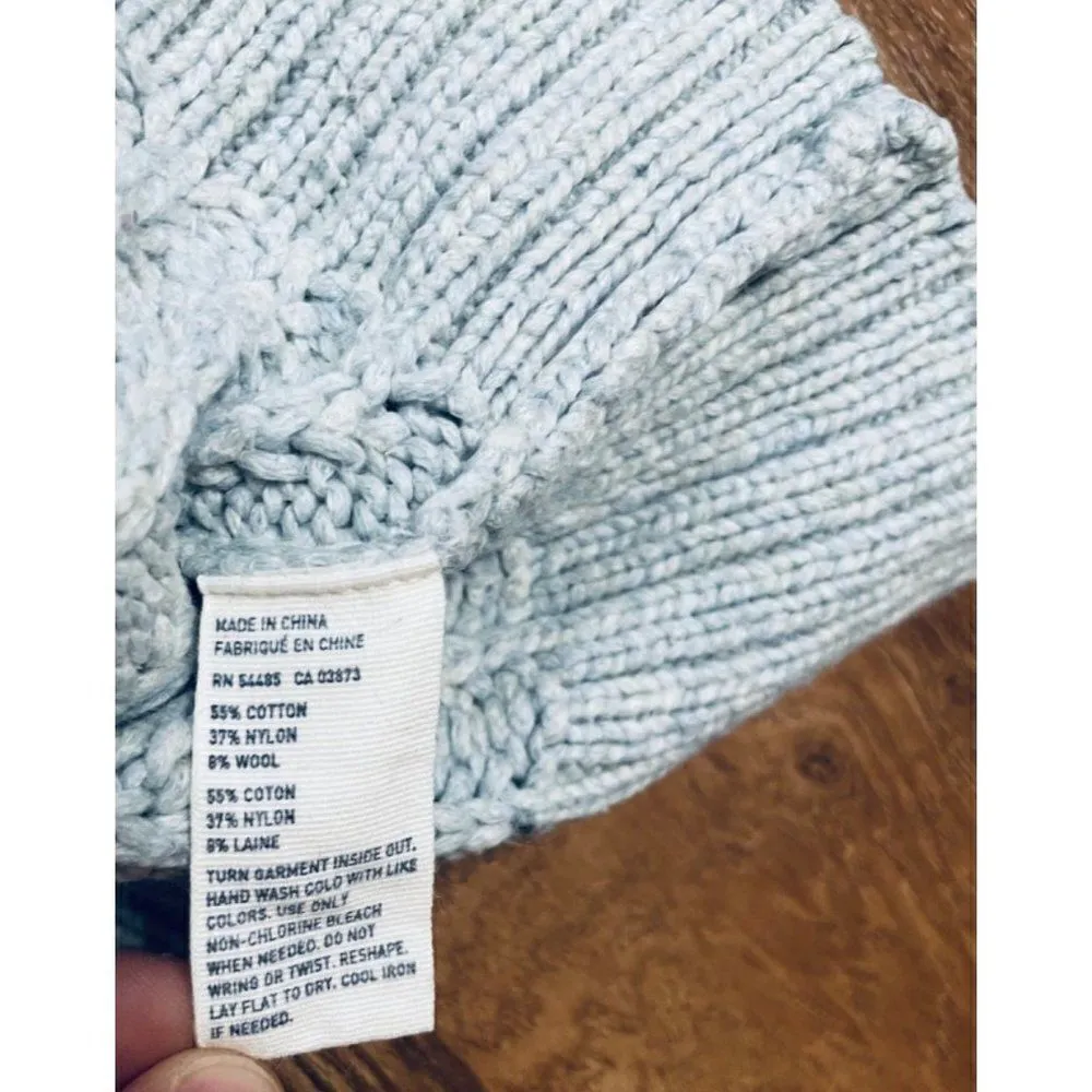 American Eagle light blue all-over eyelet sweater- small - Image 4