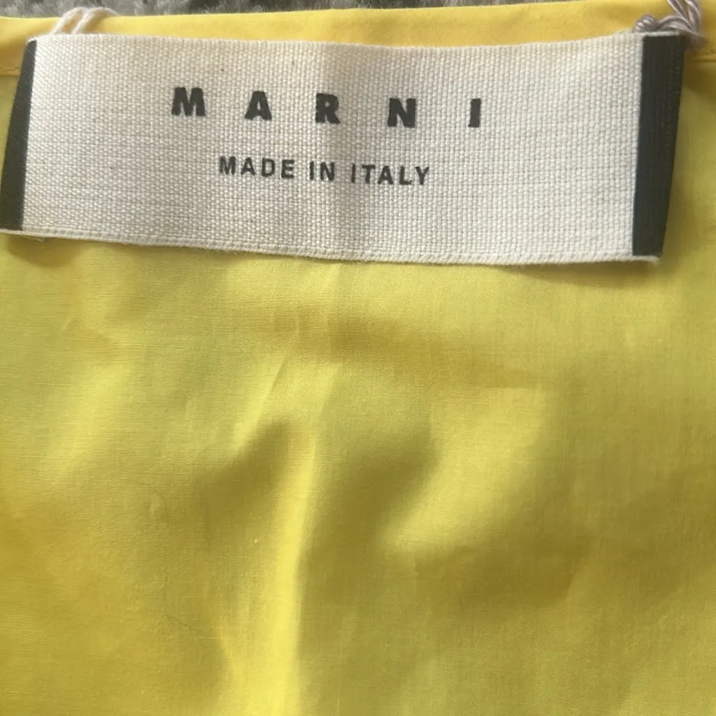 Marni Yellow Popeline Cotton Skirt size 40 - Image 5