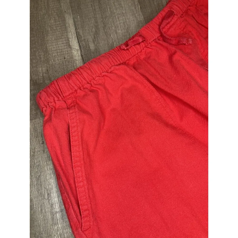 Vintage White Stag Red Cotton Capri Set L 12-14 Top & Pant Tropical Appliqué - Image 5