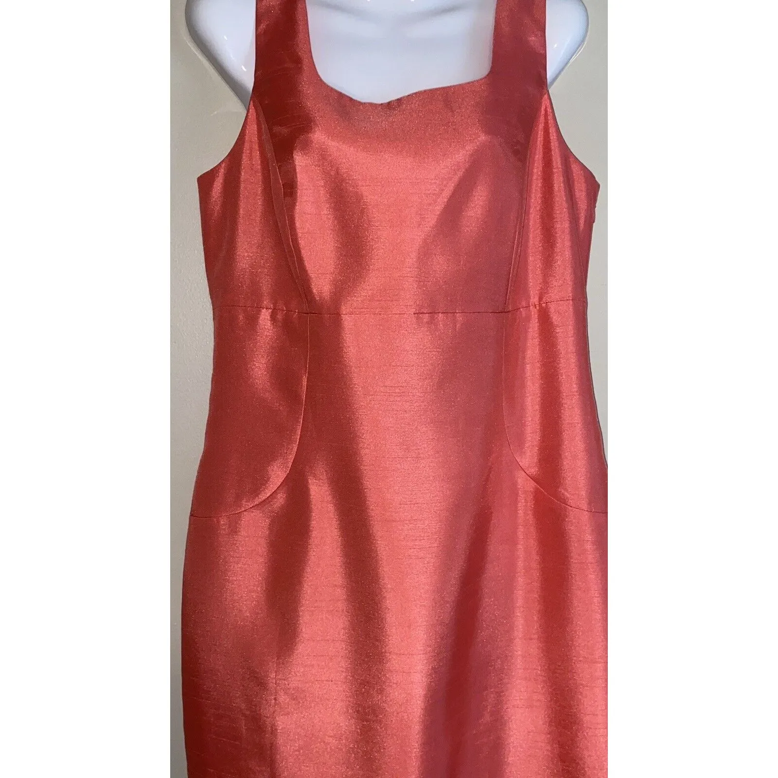 John Mayer Collection Women's Sz 10 2pc Coral Blazer & Dress Suit Outfit - Image 7