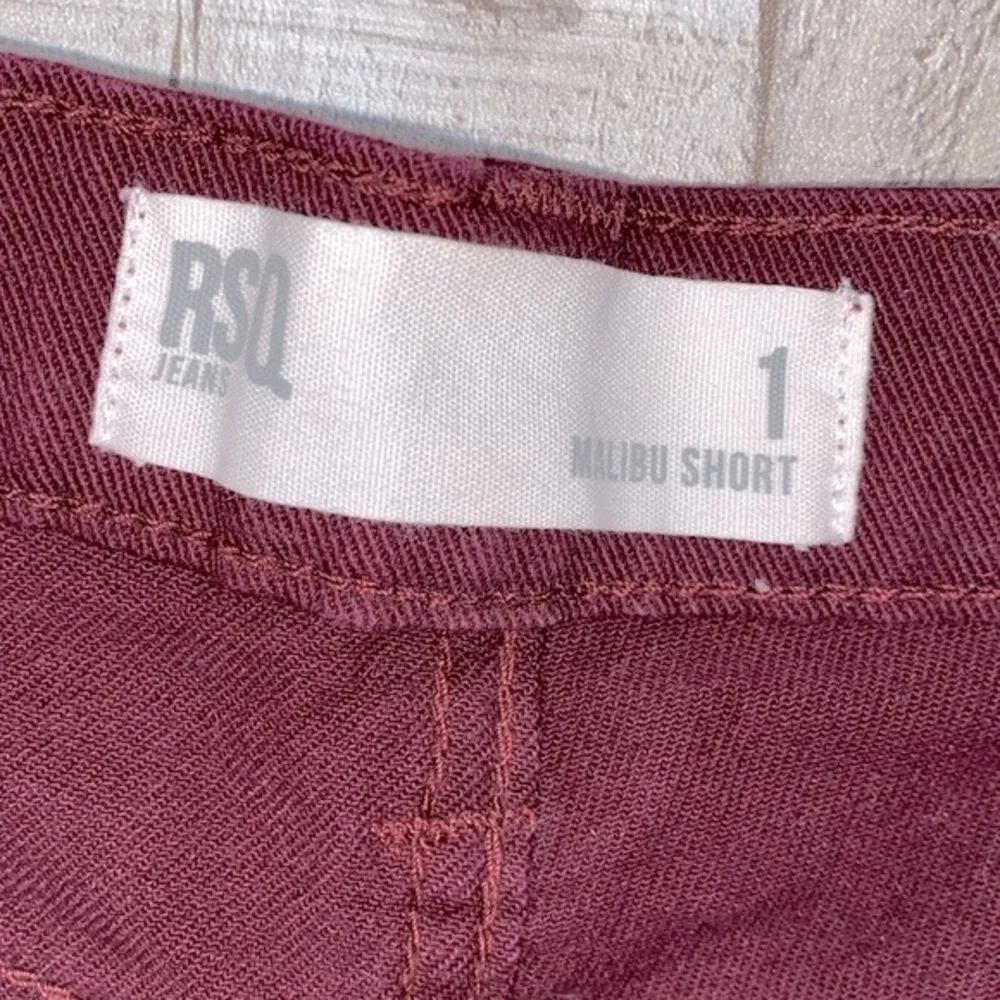 RSQ jeans burgundy denim Malibu shorts juniors size 1 - Image 3