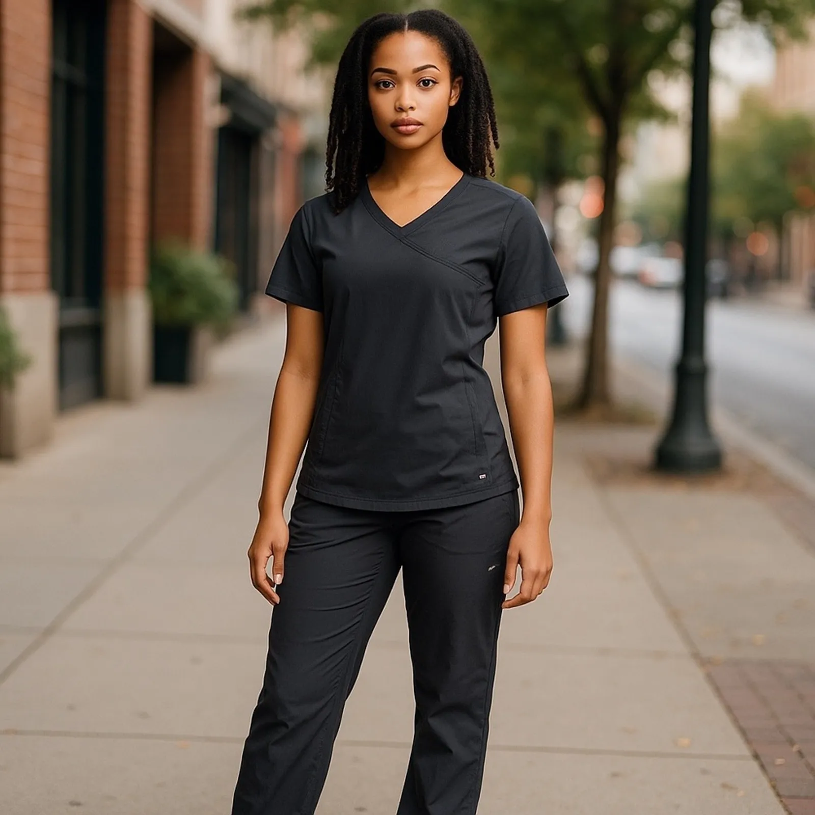 Motion by Barco Women’s Gray Scrub Set XS Top & XSP Pants | Excellent Condition - Image 16