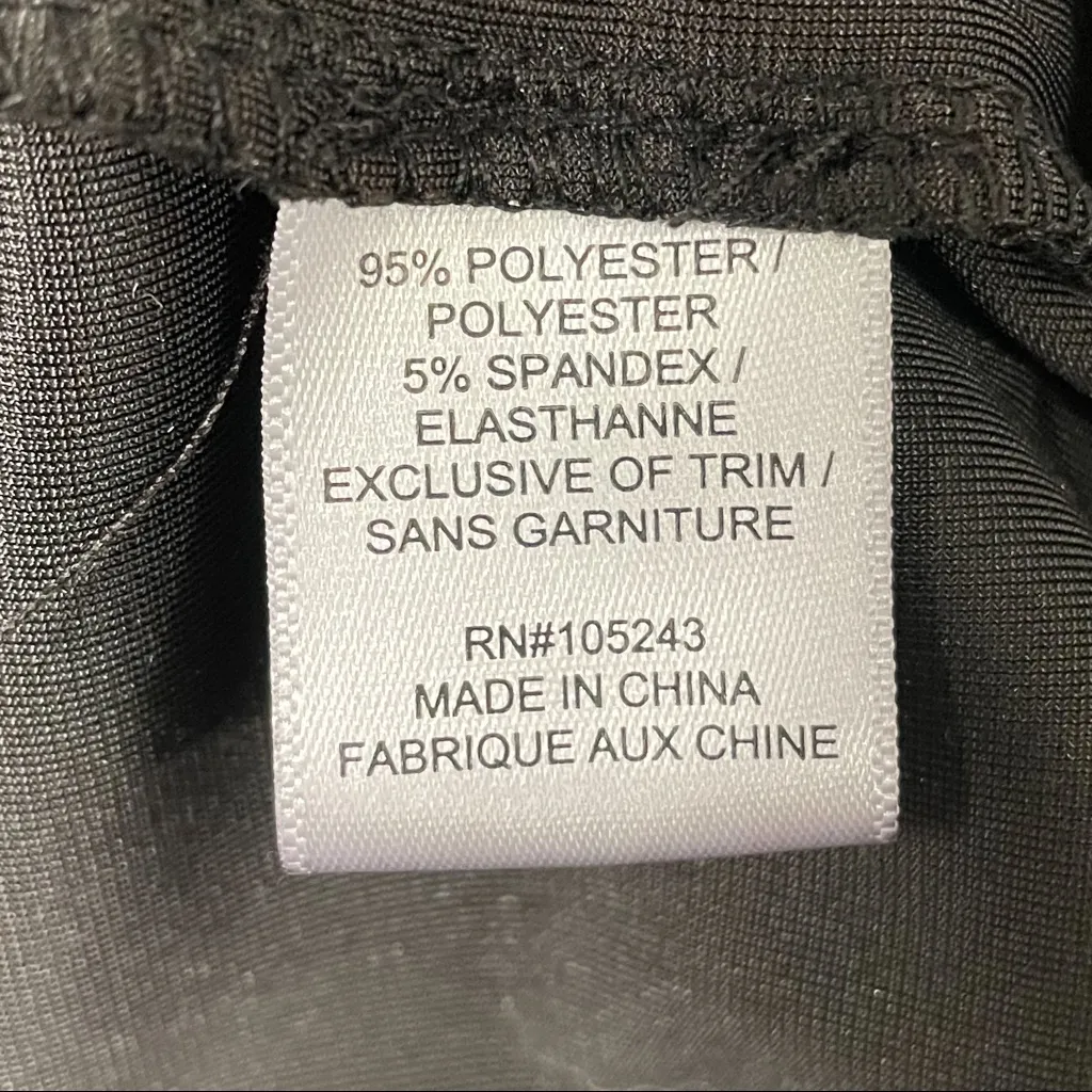 Bobeau Black Velvet Corset Tie V Neck 3/4 Sleeve Top NWT Large Stretch - Image 10