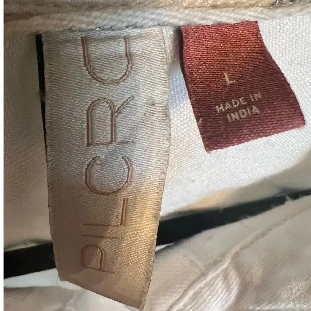 Pilcro cotton full sequin embelishment L 100% viscos white button down Size L - Image 5