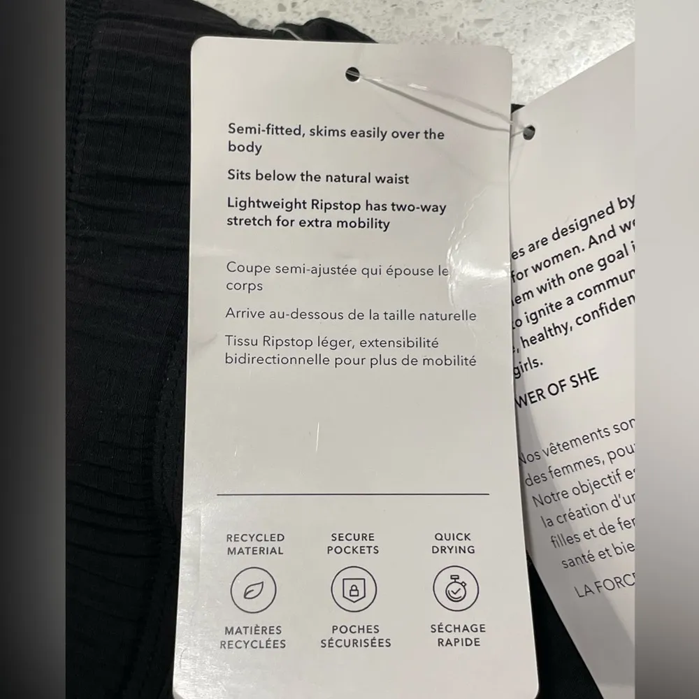 NWT - Black Athleta Trekkie Convertible Hike Pant (without legs) - “shorts” - Image 5