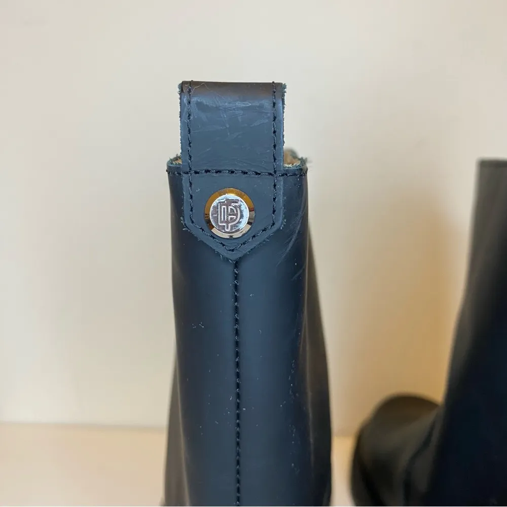 DEAR FRANCES Ero Leather Boots Minimalist in Black Sz 39 US 9 - Image 9