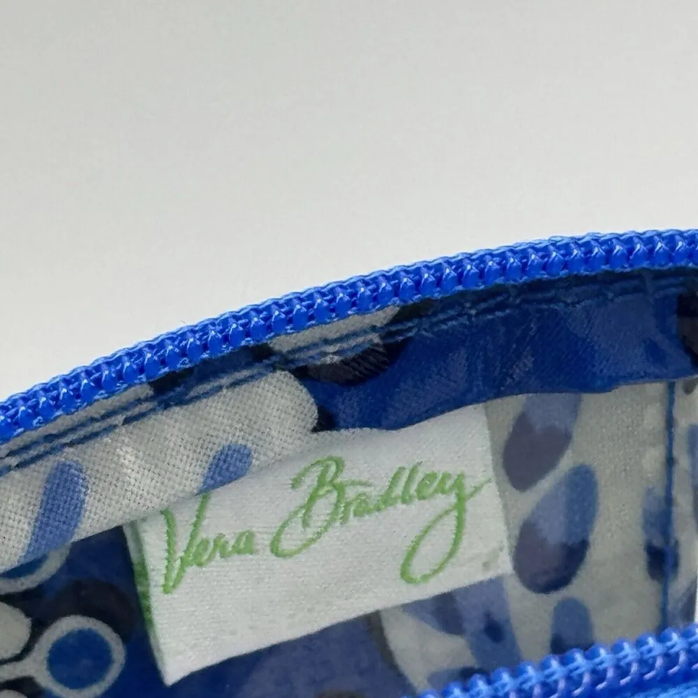 Vera Bradley Blue Lagoon Little Seashell PVC Makeup Bag Retired 2011 Travel Bag - Image 3