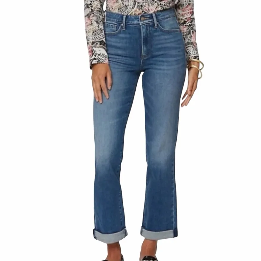 NYDJ Lift Tuck Relaxed Straight Jeans Women’s Size 10P Duvall Medium Blue Wash - Image 9