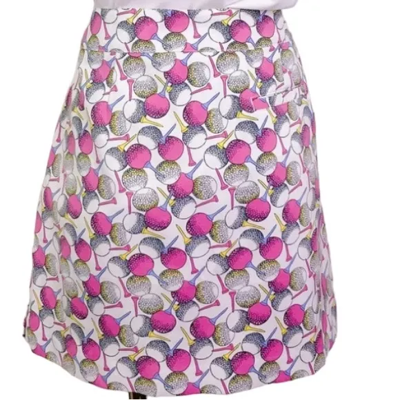 lzod Golf Ball & Tee Print Skort Pink Gray‎ Blue Size 12 Pickleball Tennis Skirt - Image 3