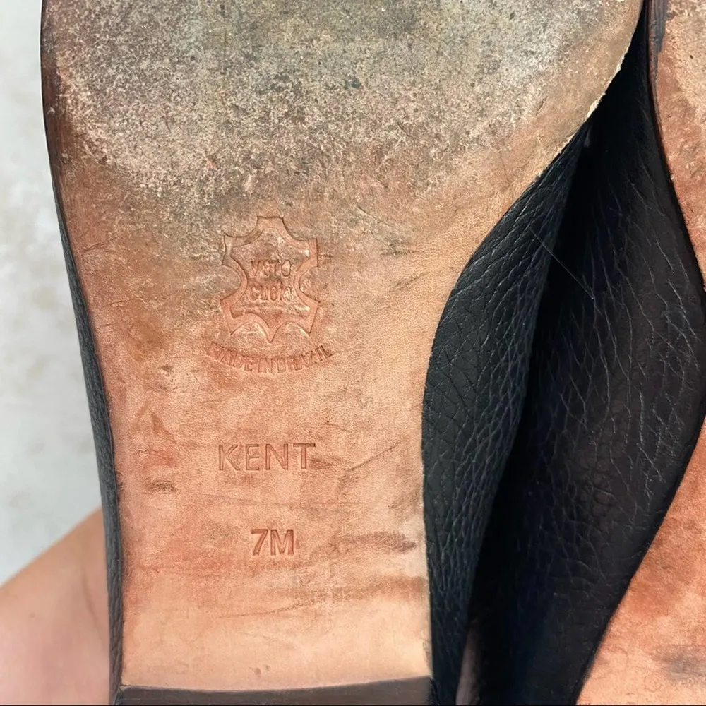 Brighton Brown Kent Crocodile Print Heels Size 7 - Image 7