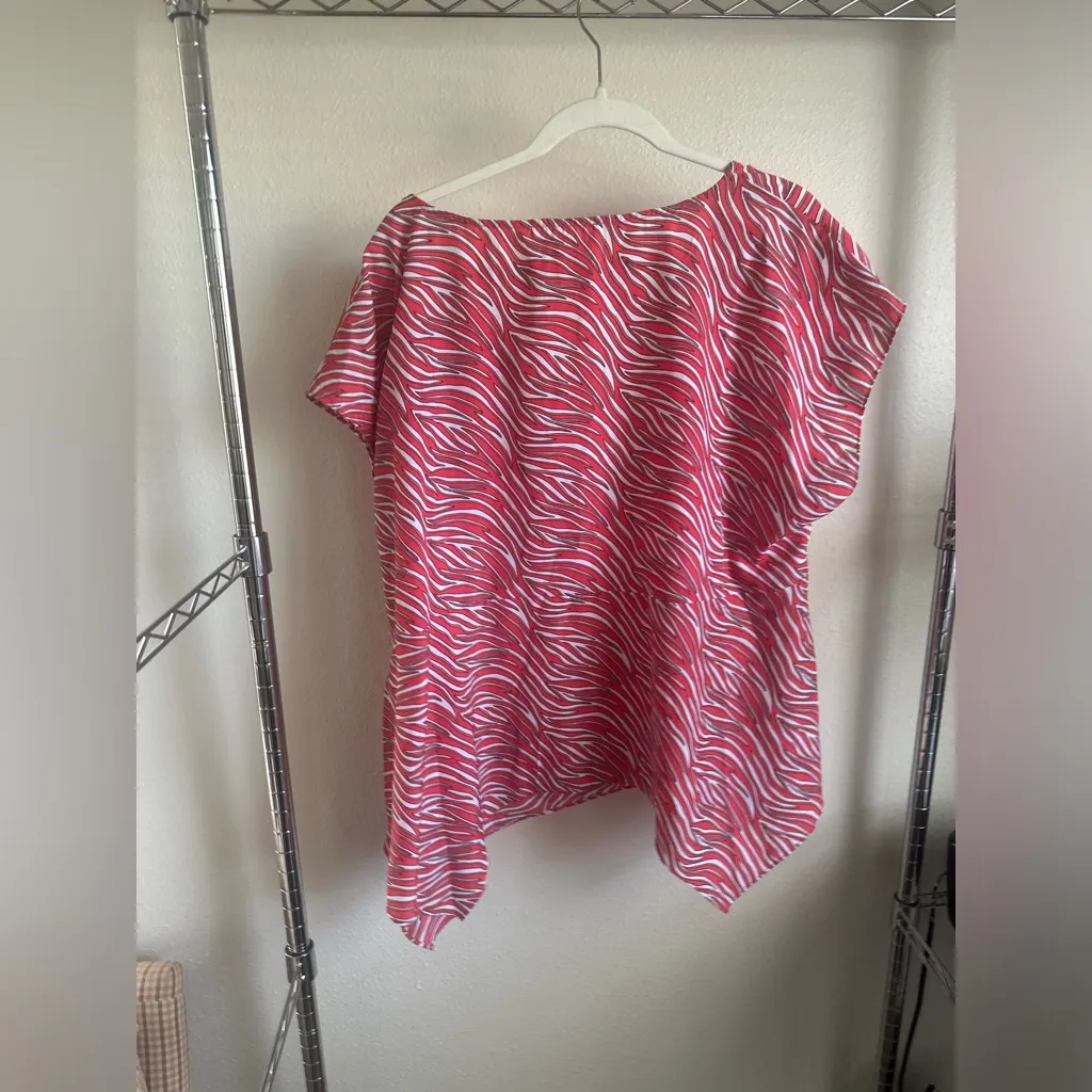 MICHAEL MICHAEL KORS Red Zebra Print Women's Top. - Image 9