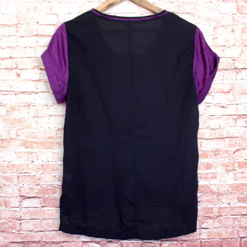 Converse | Y2K Split Hem Purple Shirt - Image 6