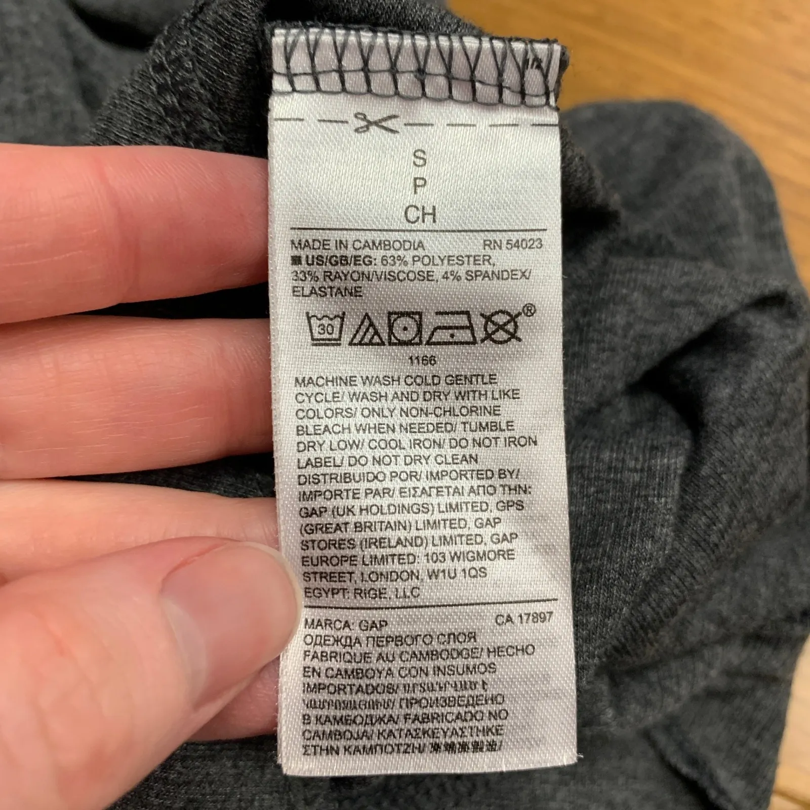 Gap Love TrueSleep Henley Top Womens‎ Small Gray Long Sleeve Ribbed Knit Casual - Image 6