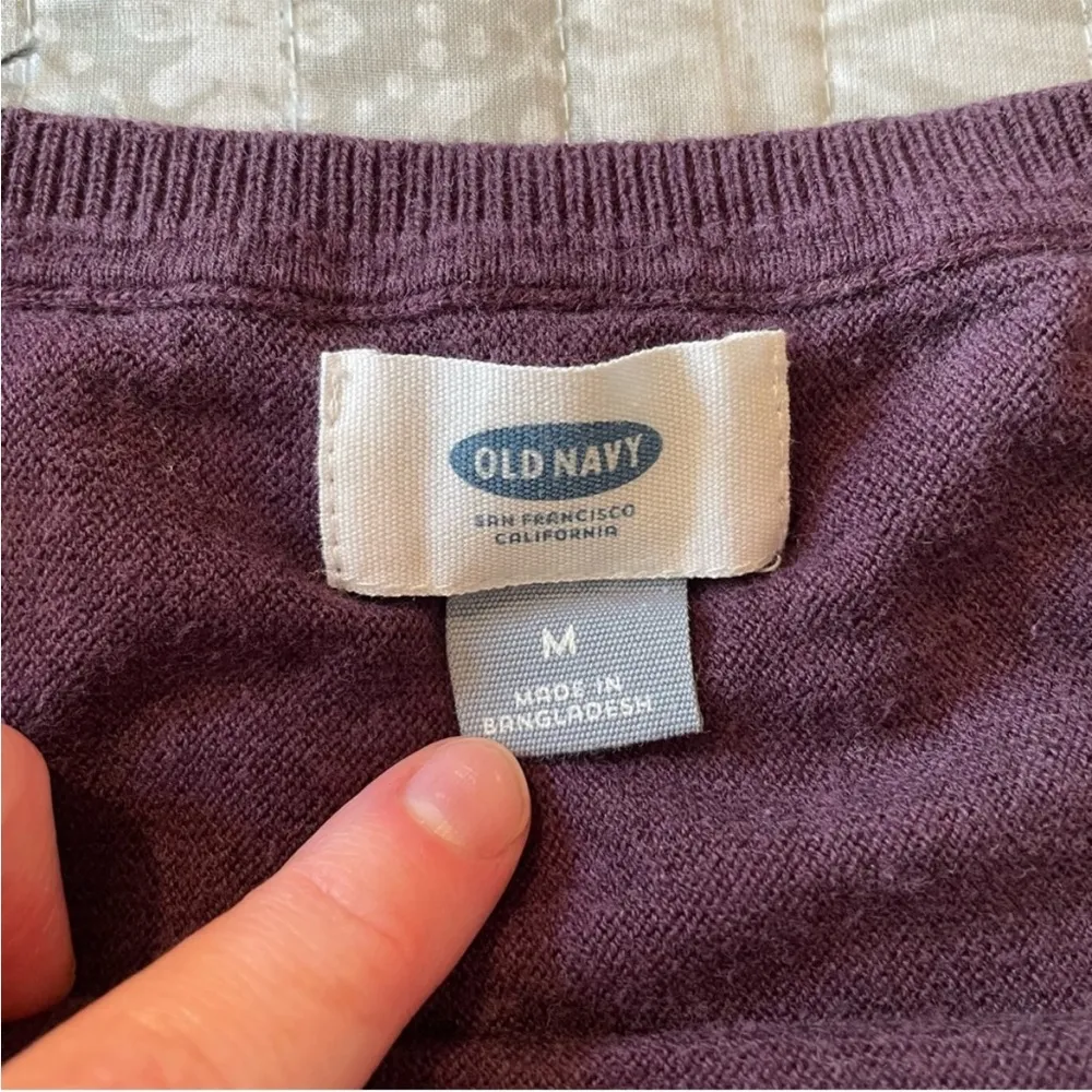Old Navy Plum Purple Crew Neck Long Sleeve Sweater Medium - Image 6