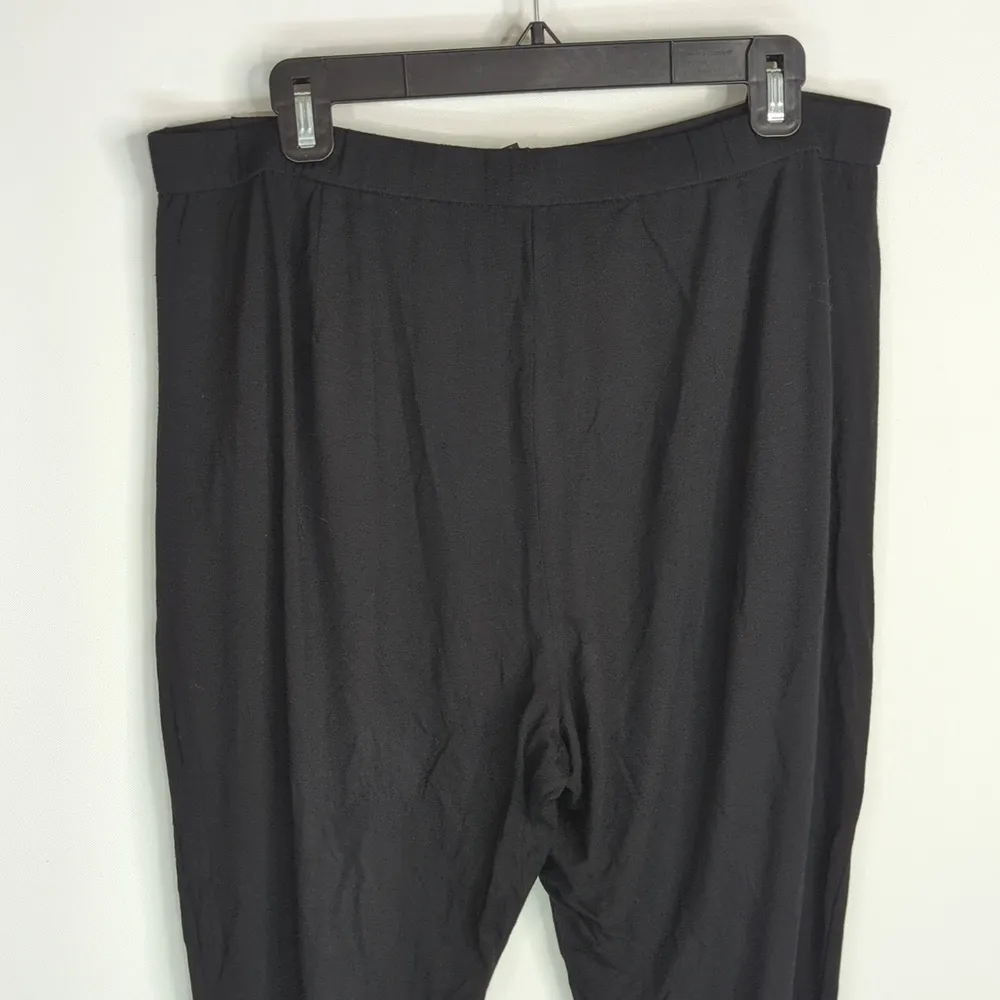 Eileen Fisher Womens Black Pull On Pants Casual Athleisure‎ Size L - Image 6