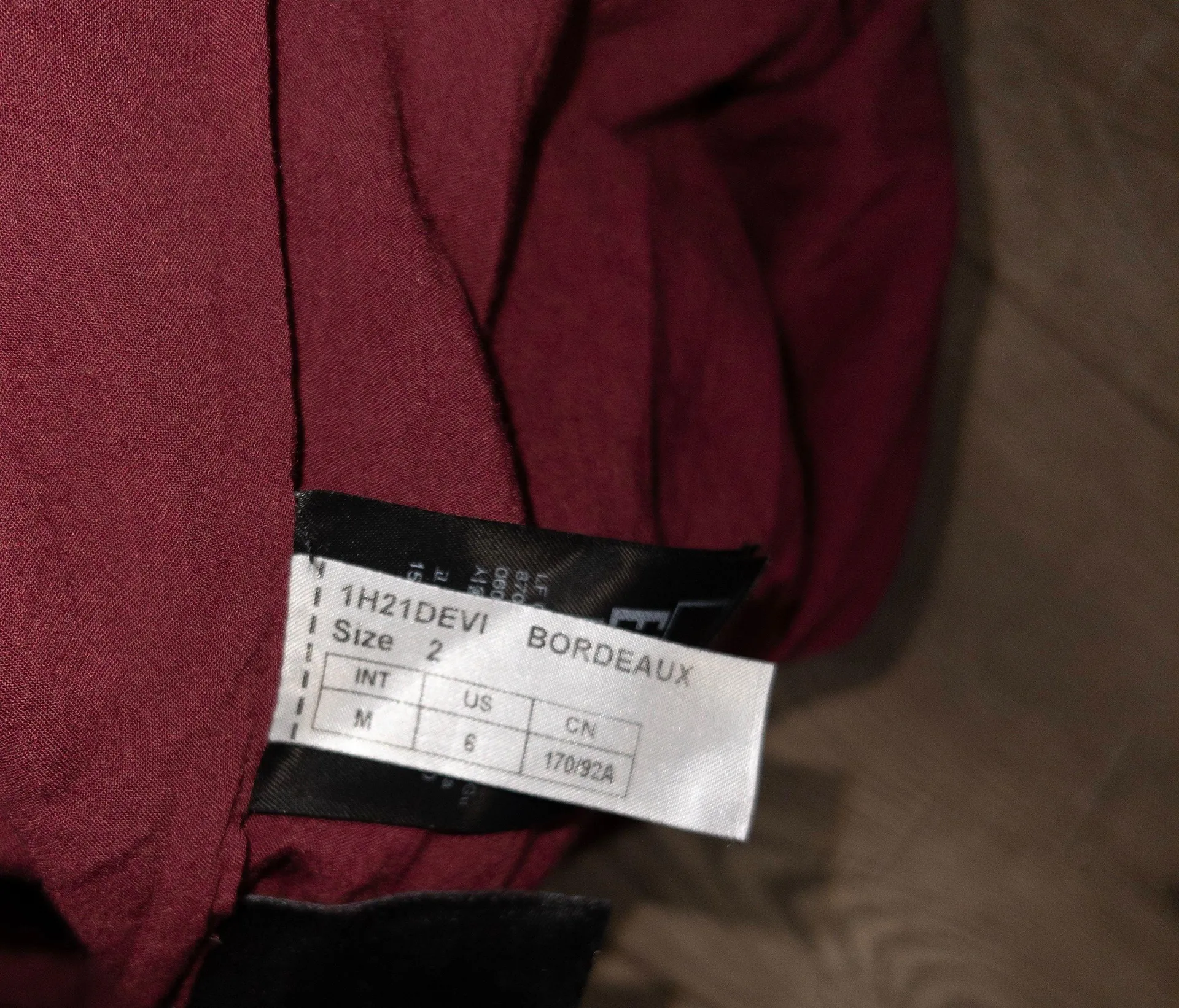 Bordeaux Red Devis Smocked Turtleneck Mini Dress Size Medium - Image 8