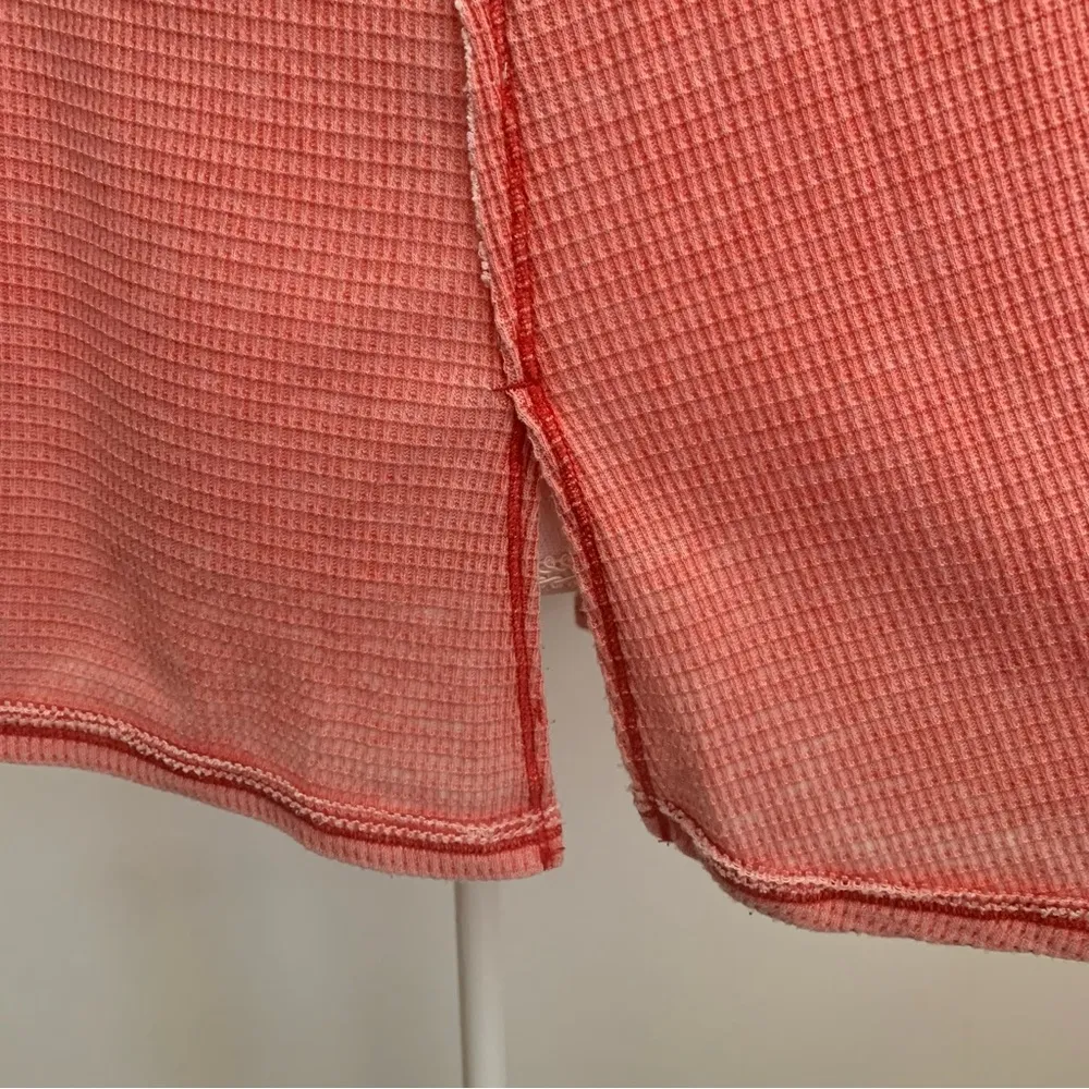 We The Free Kai Henley Waffle Knit Oversized Swing Top Size S - Image 10