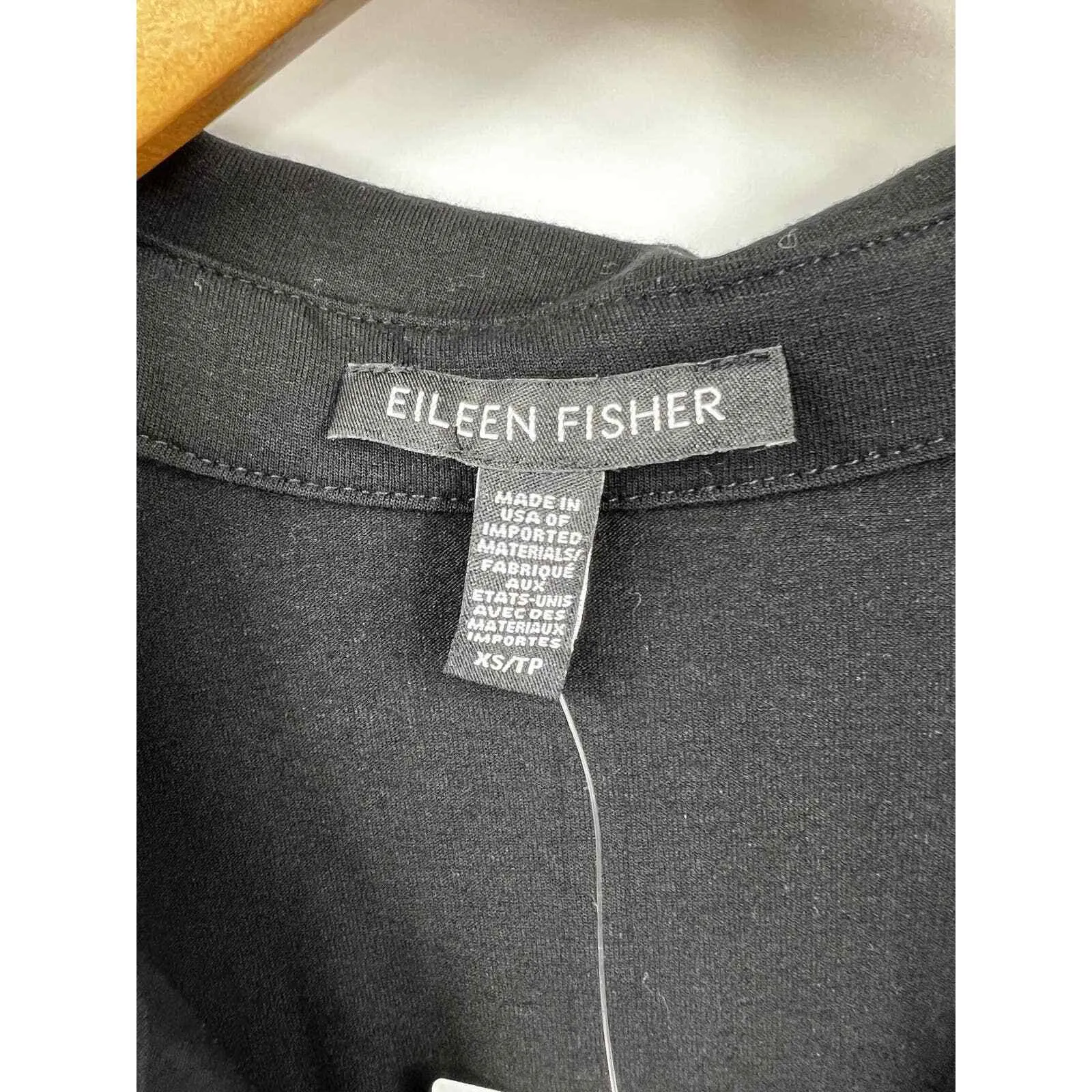 Eileen Fisher‎ Women's Sleeveless Polo Dress Stretch Solid Black Size X-Small - Image 3