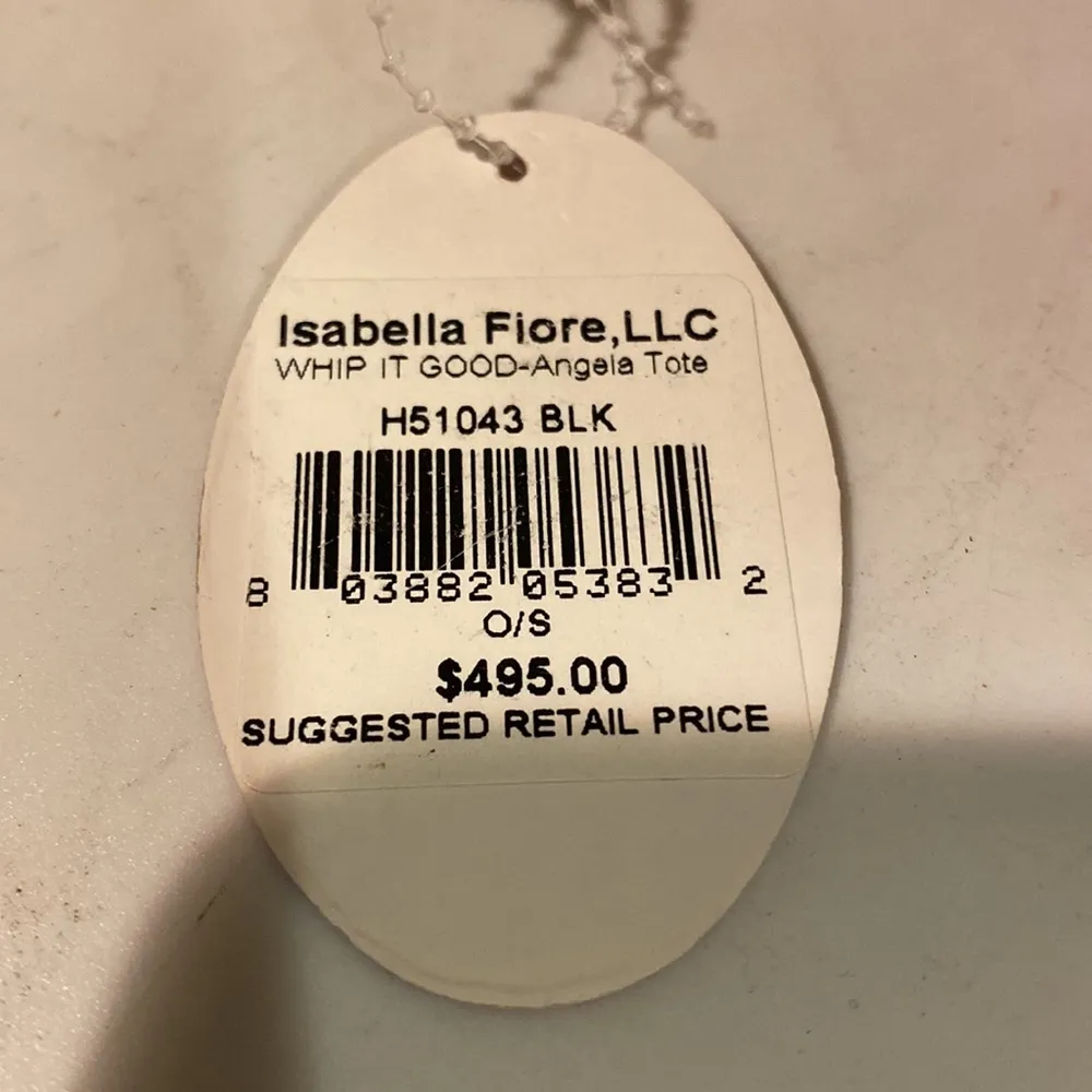 Isabella Fiore Whip it good Angela Tote Black Leather Large beautiful condition - Image 3