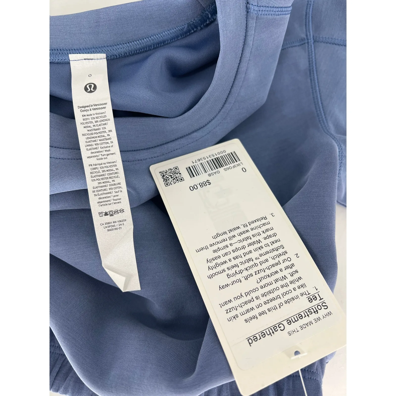 Lululemon Softstreme Gathered Tee in Blue - Image 7