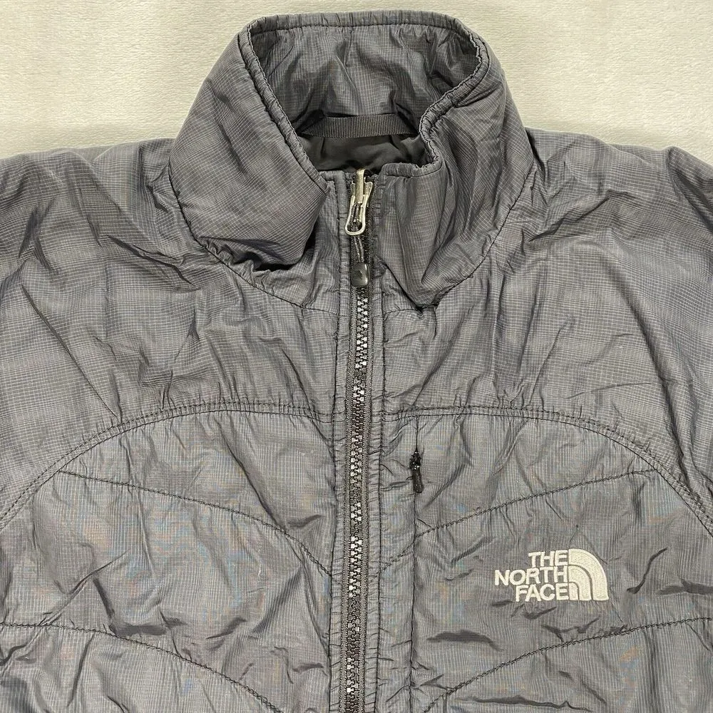 The North Face Jacket Womens Medium Navy/Gray Coat Ski Puffer Full Zip Primaloft - Image 4
