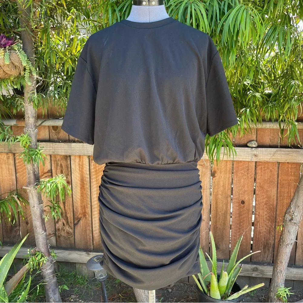 Abercrombie Ruched Knit Mini Dress size L - Image 10