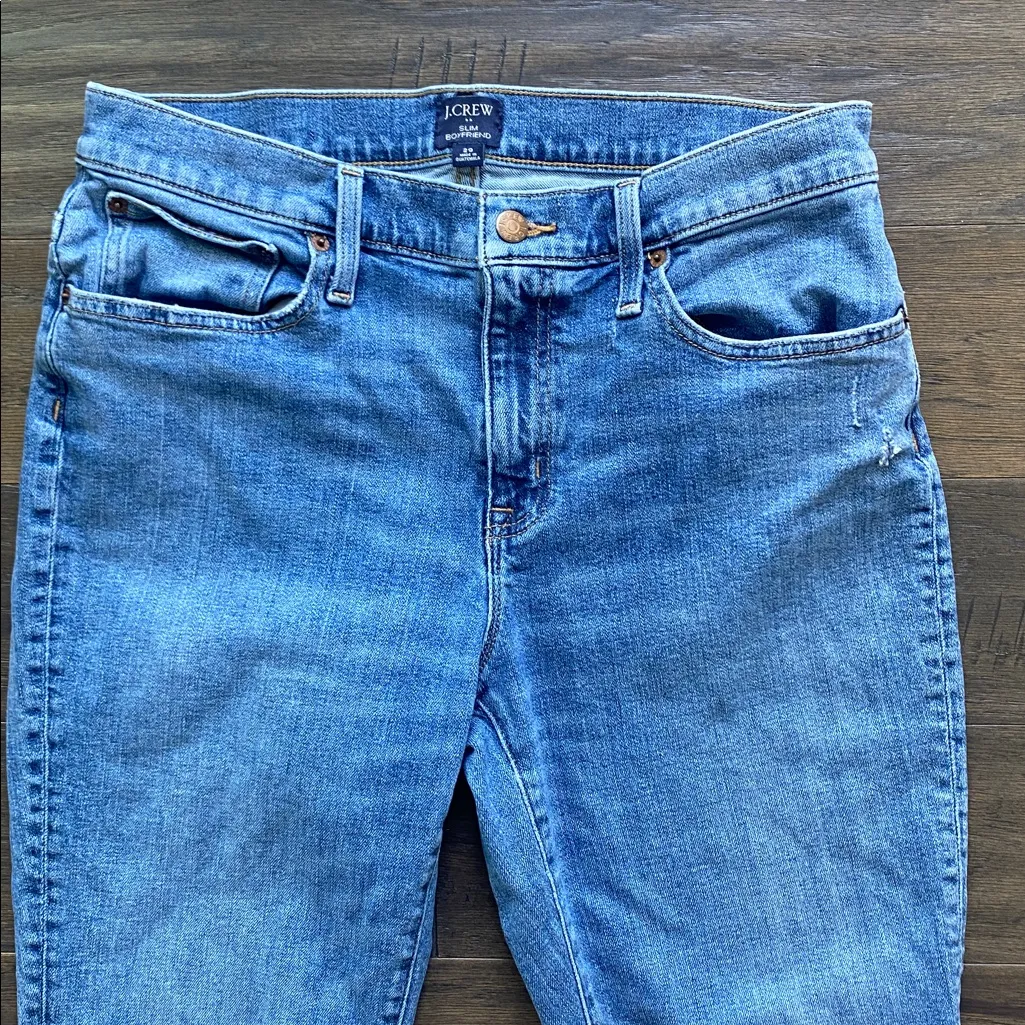 J. Crew Slim Boyfriend Jean Womens Sz 29 Classic Blue Essential - Image 2