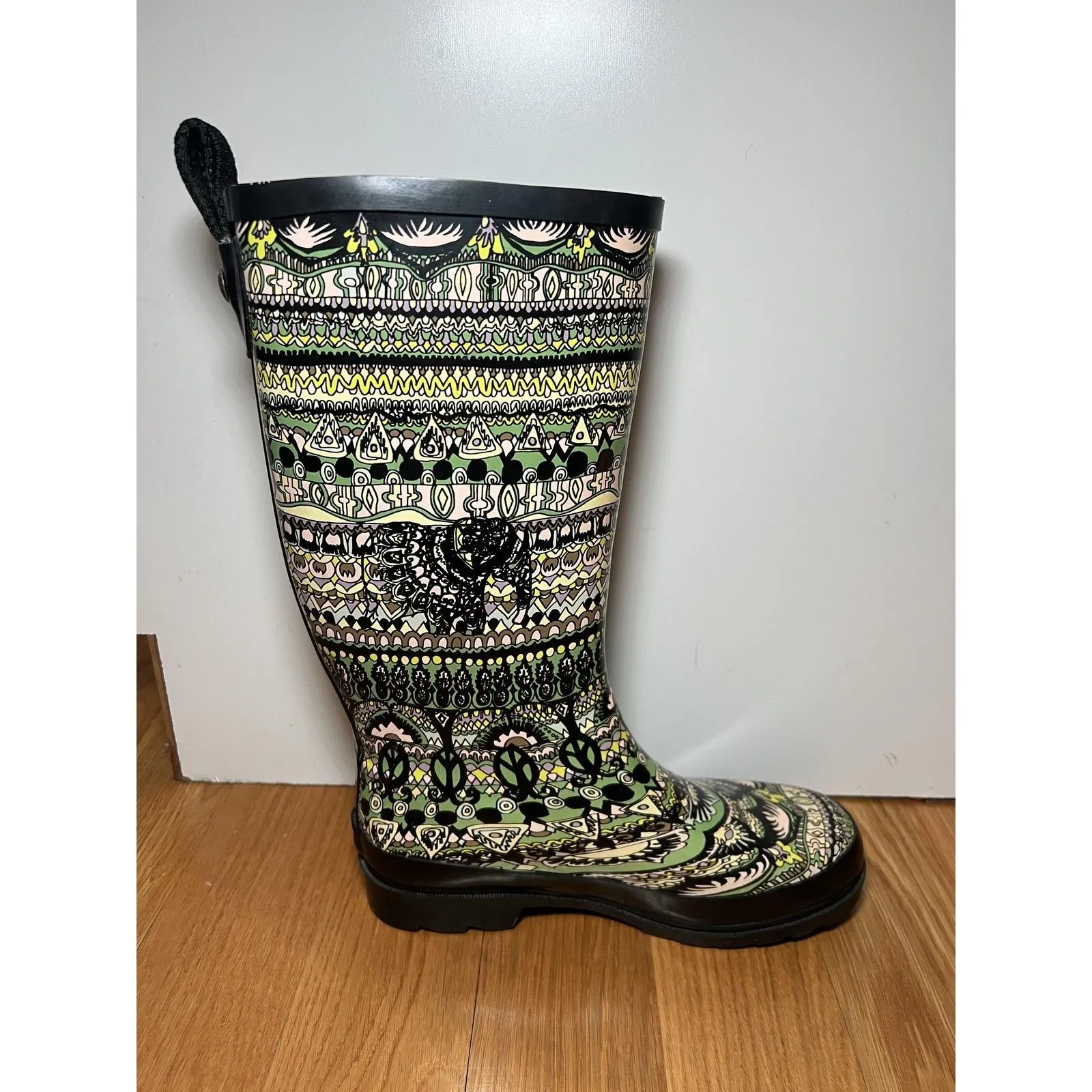 Sakroots Rain Boots Womens Size 7 Multicolor Geometric Knee High Waterproof - Image 5